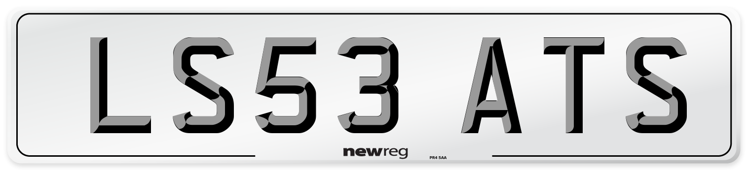 LS53 ATS Number Plate from New Reg